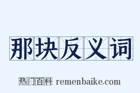 那块反义词是什么意思的图片